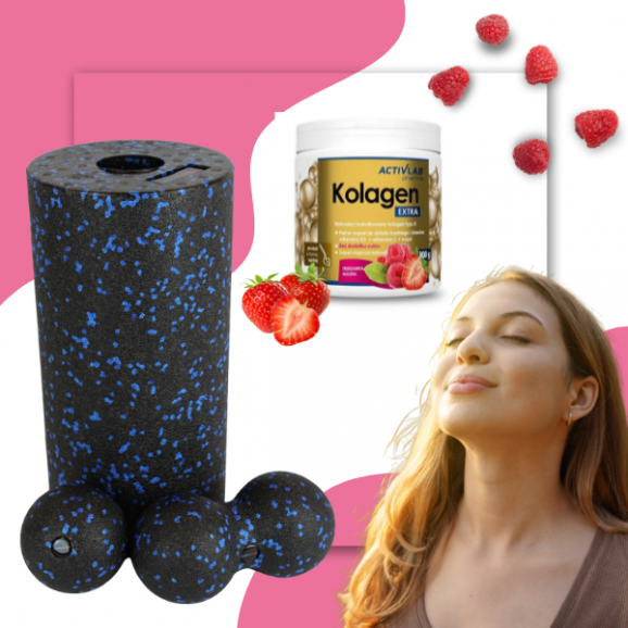 Zestaw PULSMOVE Wałek, piłka, duoball Ii Activlab Kolagen Extra smak truskawka-malina, 300 g - zdjęcie produktu