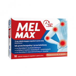 Mel Max 15 mg, tabletki ulegające rozpadowi w jamie ustnej, 10 szt. - zdjęcie produktu