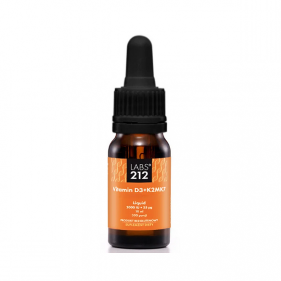 Labs212 Vitamin D3 + K2 Liquid, krople, 10 ml Labs212 Vitamin D3 + K2 Liquid, krople, 10 ml - zdjęcie produktu
