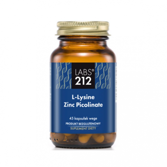Labs212 L-Lysine Zinc Picolinate, kapsułki, 45 szt. Labs212 L-Lysine Zinc Picolinate, kapsułki, 45 szt. - zdjęcie produktu