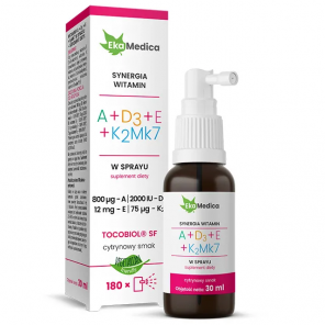 EkaMedica Synergia A + D3 + E + K2 MK7, spray, 30 ml - zdjęcie produktu