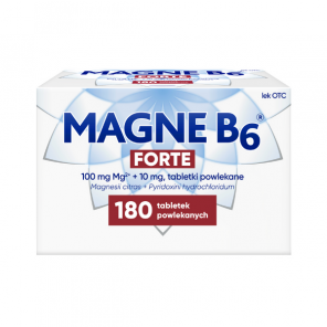 Magne B6 Forte, 100 mg + 10 mg, tabletki powlekane, 180 szt. - zdjęcie produktu