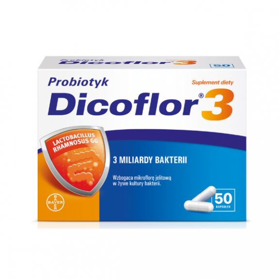 Dicoflor 3, kapsułki, 50 szt. Dicoflor 3, kapsułki, 50 szt. - zdjęcie produktu