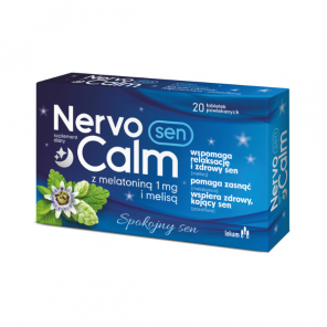 NervoCalm Sen z melatoniną 1 mg i melisą, tabletki, 20 szt. - zdjęcie produktu