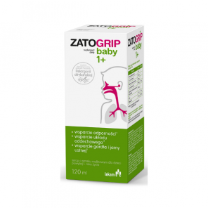 Zatogrip Baby 1+, syrop o smaku malinowym, 120ml - zdjęcie produktu