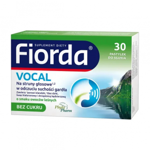 Fiorda Vocal, pastylki do ssania, smak owoców leśnych, 30 szt. - zdjęcie produktu