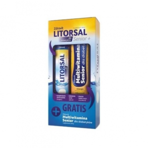 Zdrovit Litorsal Senior+ dla diabetyków, tabletki musujące, 20 szt. + Multiwitamina Senior dla diabetyków, tabletki musujące - zdjęcie produktu