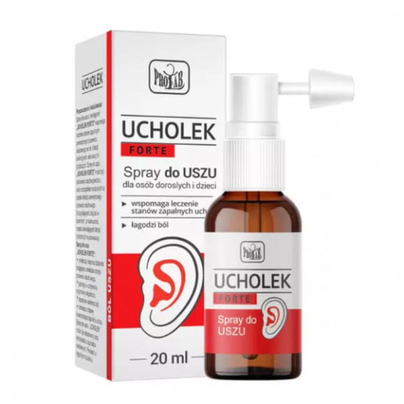 Ucholek Forte, spray do uszu, 20 ml Ucholek Forte, spray do uszu, 20 ml - zdjęcie produktu