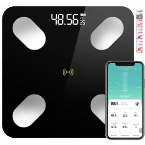 Waga łazienkowa analityczna BLUETOOTH, czarna, 1 szt. - zdjęcie produktu
