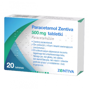Zentiva Paracetamol 500 mg, tabletki, 20 szt. - zdjęcie produktu