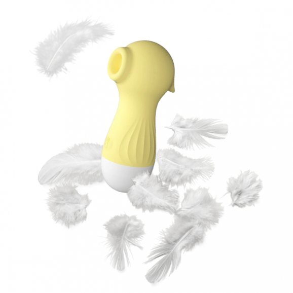 Wibrator Ssący Pingwinek Żółty, Idealny Wibrator dla Par. Intensywny masażer, 1 szt. - zdjęcie produktu