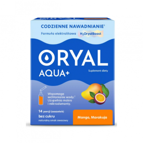 Oryal Aqua+, smak mango marakuja, saszetki, 14 szt. - zdjęcie produktu