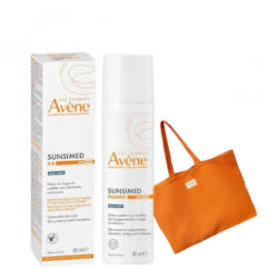 Zestaw Avene Sunsimed Pigment + KA SPF 50+ 2x80ml + Torba GRATIS Ochrona UV na przebarwienia, fotostarzenie, rogowacenie słonec - zdjęcie produktu