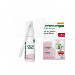 Junior-angin, smak wiśniowy, spray do gardła, 20 ml - zdjęcie produktu