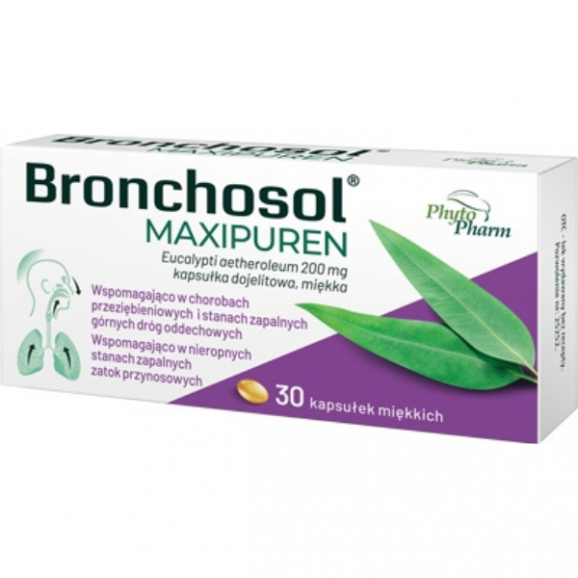BRONCHOSOL MAXIPUREN 30KAPSUŁEK BRONCHOSOL MAXIPUREN 30KAPSUŁEK - zdjęcie produktu