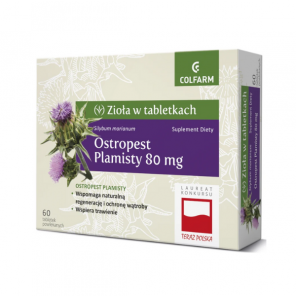 Colfarm Ostropest Plamisty 80 mg, tabletki, 30 szt. - zdjęcie produktu