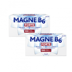 Magne B6 Forte, 100 mg+10 mg, tabletki powlekane, 2 x 100 szt. - zdjęcie produktu