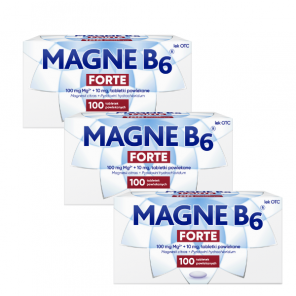 Magne B6 Forte, 100 mg+10 mg, tabletki powlekane, 3 x 100 szt. - zdjęcie produktu