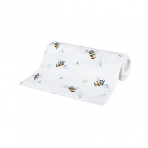 Bocioland, pieluszka bambusowa 75 cm x 75 cm, Pszczółki, 1 szt. - zdjęcie produktu