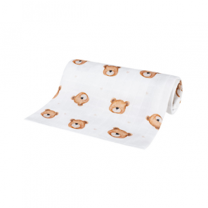 Bocioland, pieluszka bambusowa 40 cm x 40 cm, Teddy Bear, 1 szt. - zdjęcie produktu