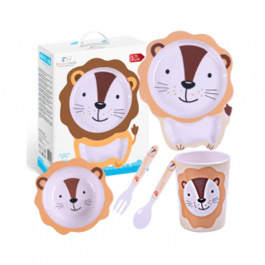 Bocioland, zestaw naczyń 5 elementów, lew, 1 szt. - zdjęcie produktu