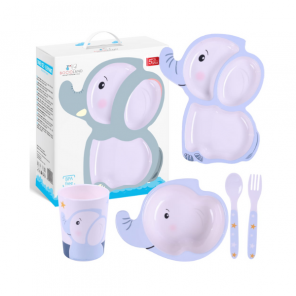 Bocioland, zestaw naczyń 5 elementów, słoń, 1 szt. - zdjęcie produktu