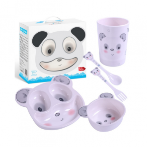 Bocioland, zestaw naczyń 5 elementów, panda, 1 szt. - zdjęcie produktu