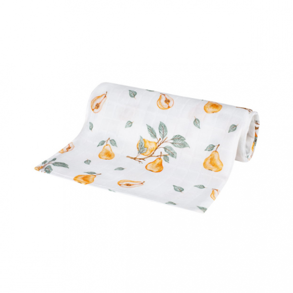 Bocioland, pieluszka bambusowa 75 cm x 75 cm, Gruszki, 1 szt. Bocioland, pieluszka bambusowa 75 cm x 75 cm, Gruszki, 1 szt. - zdjęcie produktu