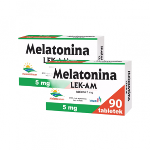 Melatonina Lek-Am 5 mg, tabletki, 2 x 90 szt. - zdjęcie produktu