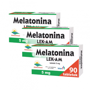Melatonina Lek-Am 5 mg, tabletki, 3 x 90 szt. - zdjęcie produktu