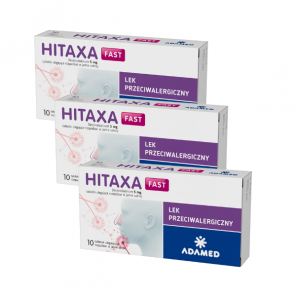 Hitaxa Fast, 5 mg, tabletki ulegające rozpadowi w jamie ustnej, 3 x 10 szt. - zdjęcie produktu