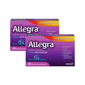 Allegra 120 mg, tabletki, 2 x 20 szt. - zdjęcie produktu