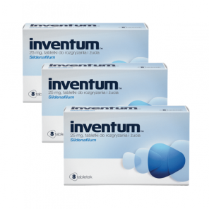 Inventum, 25 mg, tabletki do rozgryzania, żucia, 3 x 8 szt. - zdjęcie produktu