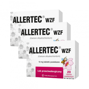 Allertec WZF 10 mg, tabletki, 3 x 20 szt. - zdjęcie produktu