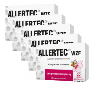 Allertec WZF 10 mg, tabletki, 5 x 20 szt. - zdjęcie produktu