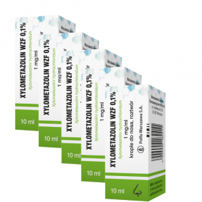 Xylometazolin (WZF) 0.1%, krople do nosa, 5 x 10 ml - zdjęcie produktu