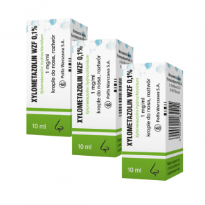 Xylometazolin (WZF) 0.1%, krople do nosa, 3 x 10 ml - zdjęcie produktu