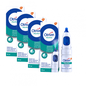 Otrivin Menthol 1mg/ml, aerozol do nosa, 4 x 10 ml - zdjęcie produktu