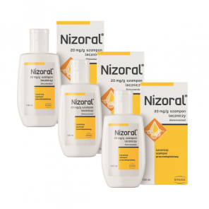 Nizoral, 20 mg-g, szampon leczniczy, 3 x 100 ml - zdjęcie produktu