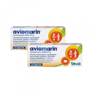 Aviomarin, 50 mg, tabletki, 2 x 10 szt. - zdjęcie produktu