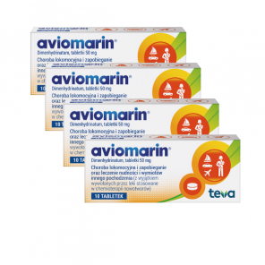 Aviomarin, 50 mg, tabletki, 4 x 10 szt. - zdjęcie produktu