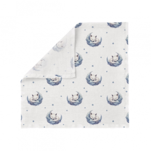 Bocioland, pieluszka bambusowa 40 cm x 40 cm, Śpiące liski, 1 szt. - zdjęcie produktu