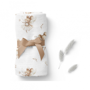 Bocioland, pieluszka bambusowa 75 cm x 75 cm, Myszki, 1 szt. - zdjęcie produktu