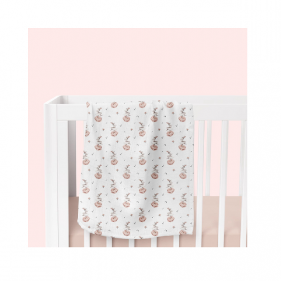 Bocioland, pieluszka bambusowa 75 cm x 75 cm, Króliczki, 1 szt. - zdjęcie produktu