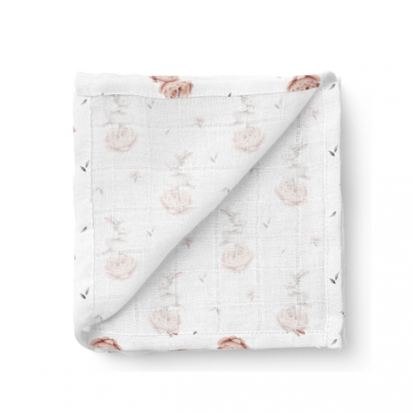 Bocioland, pieluszka bambusowa 110 cm x 110 cm, Króliczki, 1 szt. - zdjęcie produktu