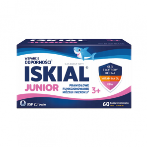 Iskial Junior, kapsułki do żucia, smak cytrynowy, 60 szt. - zdjęcie produktu
