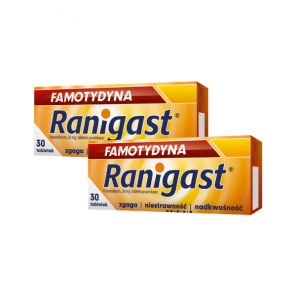 Famotydyna Ranigast, 20 mg, tabletki, 2 x 30 szt. - zdjęcie produktu