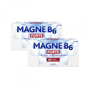 Magne B6 Forte, 100 mg+10 mg, tabletki powlekane, 2 x 60 szt. - zdjęcie produktu