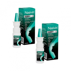 Nasivin Classic 0,5 mg/ml, aerozol do nosa, 2 x 10 ml - zdjęcie produktu