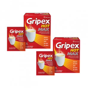 Gripex Hot MAX, proszek do sporządzania roztworu doustnego, 2 x 12 saszetek - zdjęcie produktu